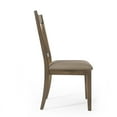thumbnail image 7 of Grover Farmhouse Upholstered Wood Dining Chairs, Set of 2, Antique Brown, 7 of 7