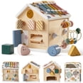 thumbnail image 1 of Activity Cube Tiny Land Montessori 9 en 1 para niños mayores de 1 año, 1 of 9