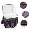 thumbnail image 6 of FORMRS Insulated Cooler Bag 24 Cans Capacity Soft Leakproof Lunch Box with Side Pockets, Night Flower Blooms Pattern, 6 of 7