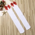 thumbnail image 3 of Seyurigaoka Women Thigh High Stockings, Beautiful Satin Bow Extra Long Socks for Party Carnival Prom, 3 of 6