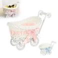 thumbnail image 3 of Wicker Baby Carriage Ideal for Baby Doll Display and Shower Centerpiece Suitable for Birthday Party Decorations and Favors, 3 of 8