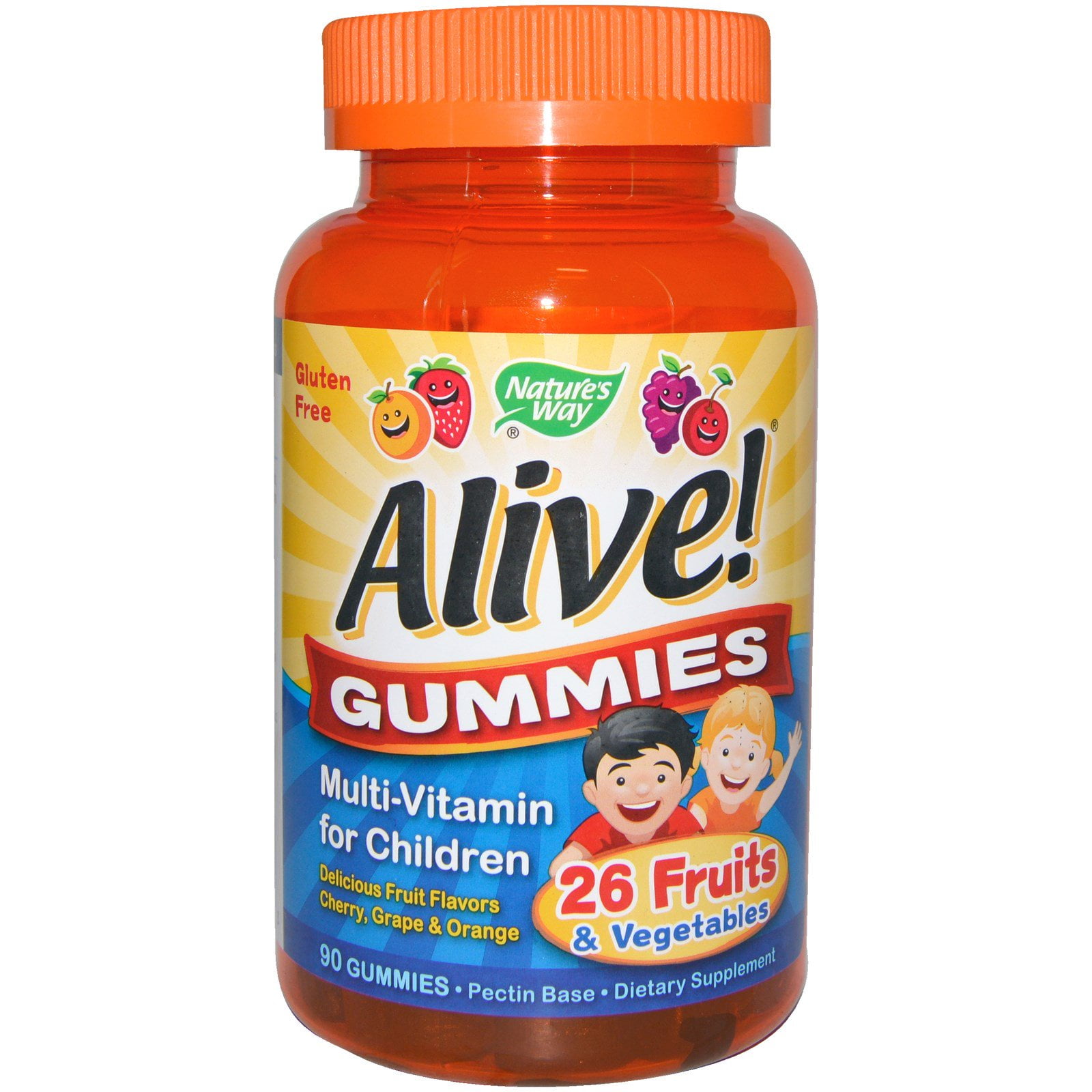 Nature's Way, Alive! Gummies, MultiVitamin for Children, Cherry, Grape