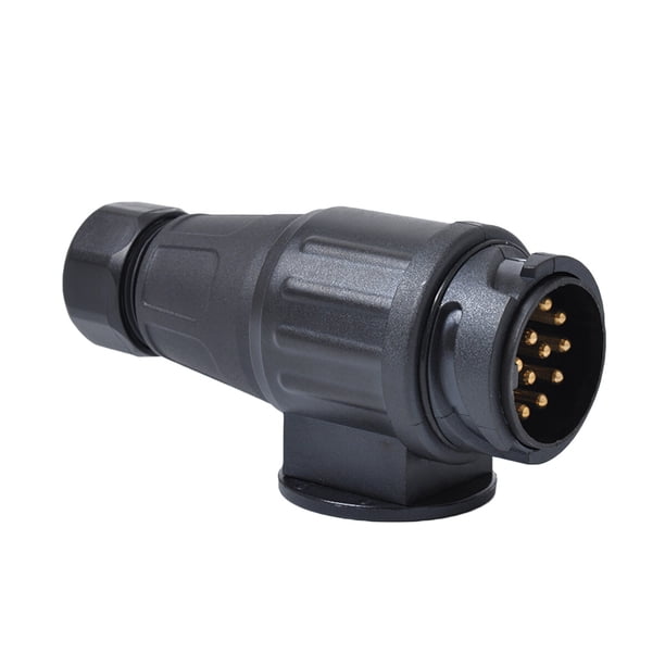 WASHWEPE Conector De Cable Para Remolque 13 Pines Negro Fácil De Usar Y Duradero