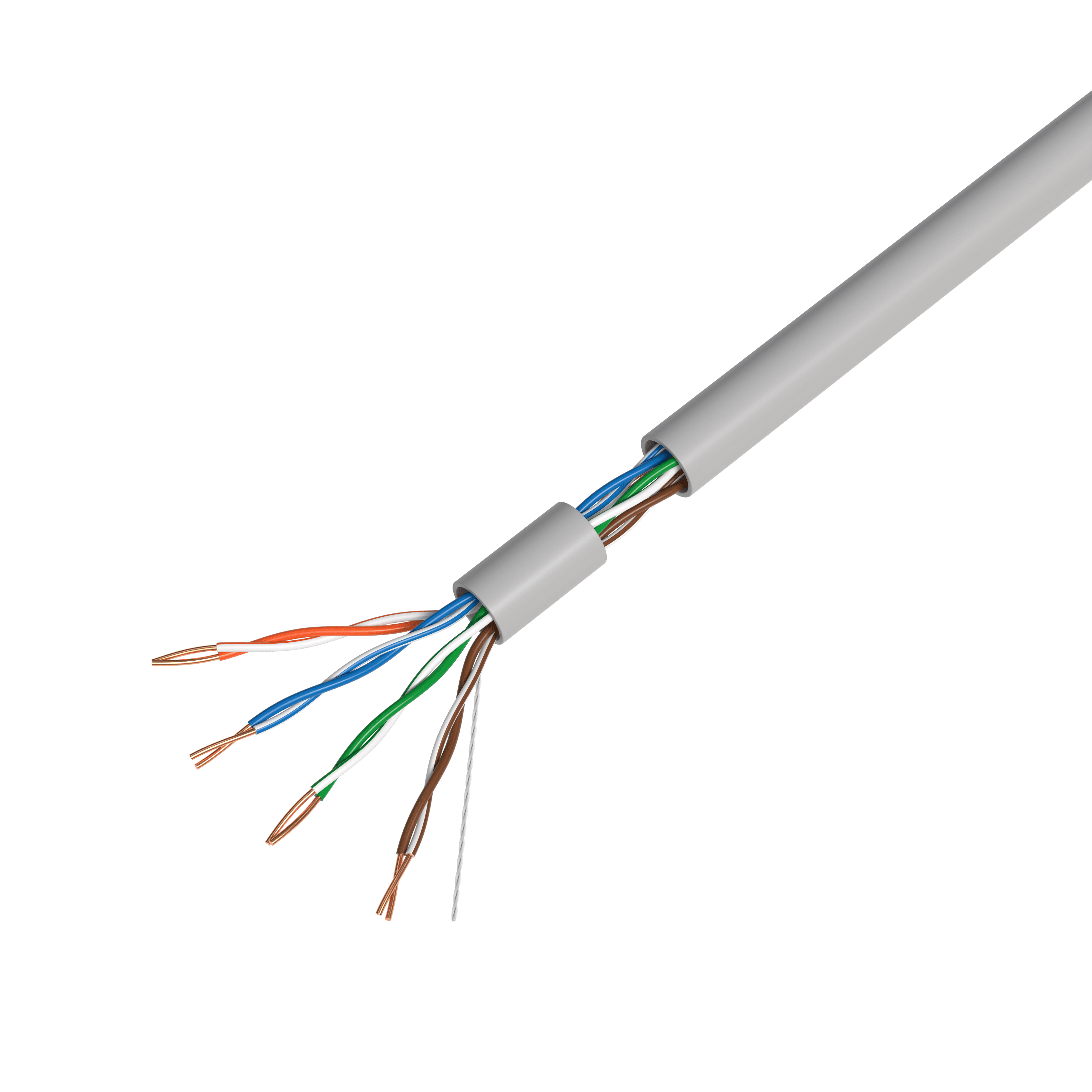Cables Direct Online 500ft Cat5e Ethernet Cable – 24AWG Solid CCA, UTP, Unshielded, 350MHz, LAN Network Wire, Pull Box, RJ45 Compatible, Indoor Use, High-Speed Internet, Gray