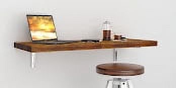MCC Wall Mounted Floating Desk Folding Table for Small Spaces Kitchen Counter, Laundry Shelf, Computer Workbench for Wall, Fold Down Desk and Free Spirit Level Gift