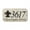 Autumn Leaf, variant on 9 in. StoneMetal Fleur De Lis Logo Rectangle Solid Granite Address Plaque in Polished Black Color