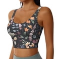 thumbnail image 2 of Naloa Wildflower Watercolor 1 Sports Bras for Women,Sports Bras for Women High Support with Removable Pads-XX-Large, 2 of 8