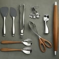 thumbnail image 6 of Nambe Curvo Wood and Stainless Steel Serving Spoon, 6 of 7
