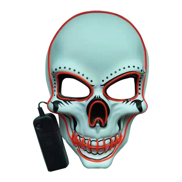 Máscaras de cosplay Luz de neón Accesorios de mascarada 3 modos para niños adultos Rosa