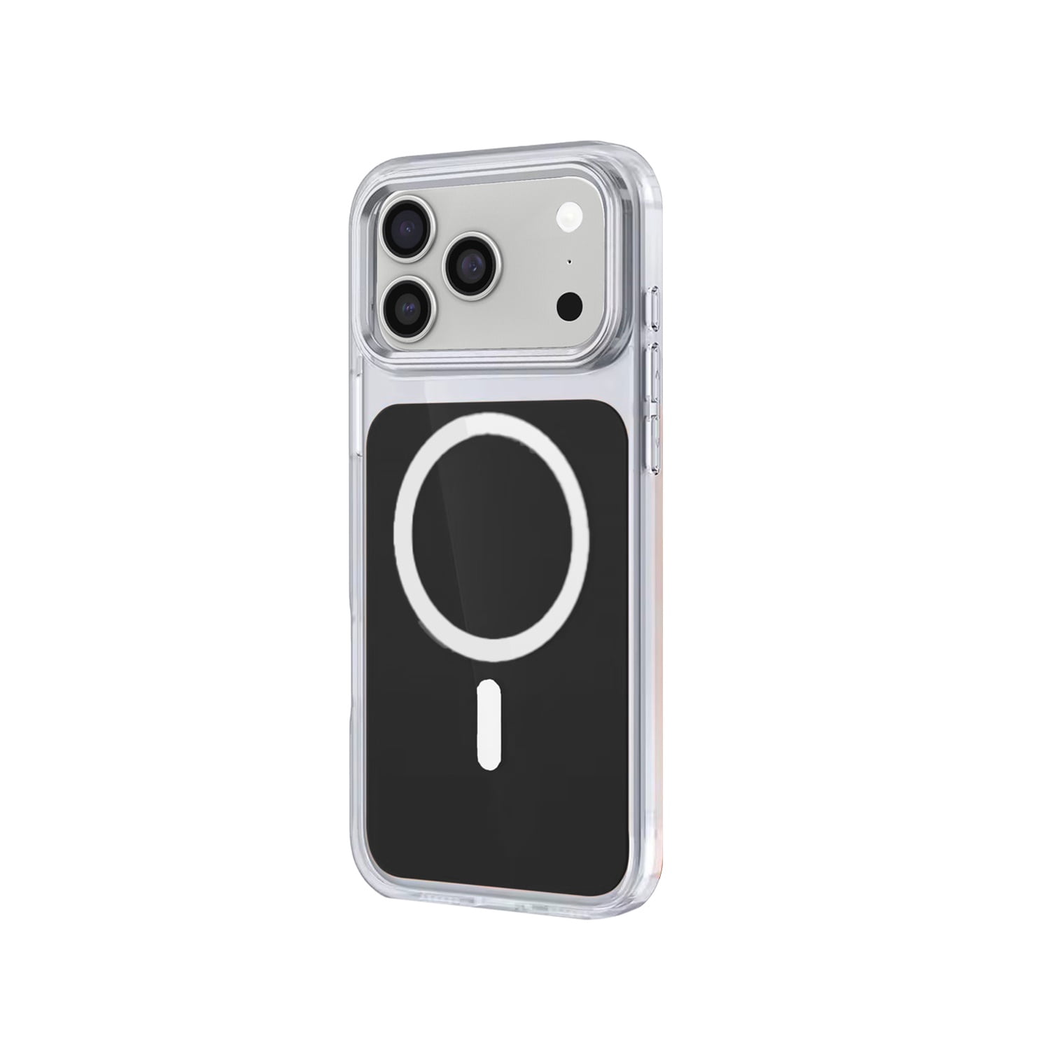Transparent Magnetic Shockproof Case for iPhone 17 Pro Max - Black