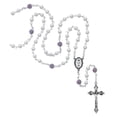 thumbnail image 1 of McVan R798W White Pearl Glass Communion Rosary Boxed, 1 of 1