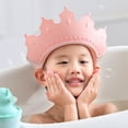 thumbnail image 2 of NUOLUX Kids Washing Hair Hat Crown Shape Bath Caps Waterproof Adjustable Shampoo Hat, 2 of 6