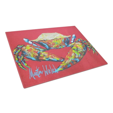 

Carolines Treasures MW1096LCB Crab Seafood One Glass Cutting Board Large 12H x 16W multicolor