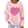 thumbnail image 2 of Zorckvet Womens Sweatshirts Crewneck Dressy Shirts Crewneck Love Valentine Gift Pullover Long Sleeve Tops for Women, 2 of 4