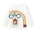 thumbnail image 3 of Esaierr 2PCS Baby Girls Spring Fall T-Shirt Outfits Kids Cute Casual Pullover Sweatshirts Long Pants Clothes Set for 2-7 Years, 3 of 9