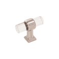 thumbnail image 1 of T-Knob 1-3/4 Inch x 11/16 Inch Acrylic with Polished Nickel Finish (10 Pack), 1 of 5