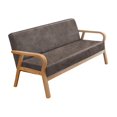 thumbnail image 1 of Sofá cama,Sofá Sofá Sofá de 3 plazas Muebles de salón,Sofá con reposabrazos Sofá salón moderno de madera,Loveseat Sofá Apartamento Oficina en casa,Sofá de ocio Tela TEC gris oscuro, 1 of 8