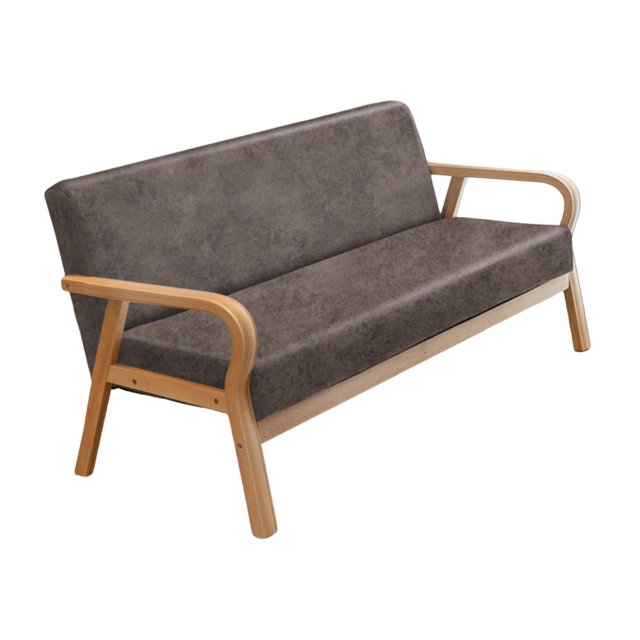 Sofá cama,Sofá Sofá Sofá de 3 plazas Muebles de salón,Sofá con reposabrazos Sofá salón moderno de madera,Loveseat Sofá Apartamento Oficina en casa,Sofá de ocio Tela TEC gris oscuro