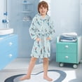 thumbnail image 5 of FORMRS Niños Bathrobe Unisex Hooded Robe Soft Plush Pajamas Sleepwear, Size 7-9T, Blue Ice Hockey, 5 of 7
