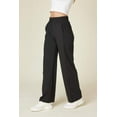 thumbnail image 3 of Soft Straight Leg Pants With Bungee Tie - Black, 3 of 6