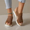 thumbnail image 1 of MKLEKYY Sandalias Ortopédicas para Mujer, Sandalias Elásticas de Tela Con Boca de Pez A La Moda de Verano para Mujer, Sandalias Con Plataforma y Cuña, 1 of 5