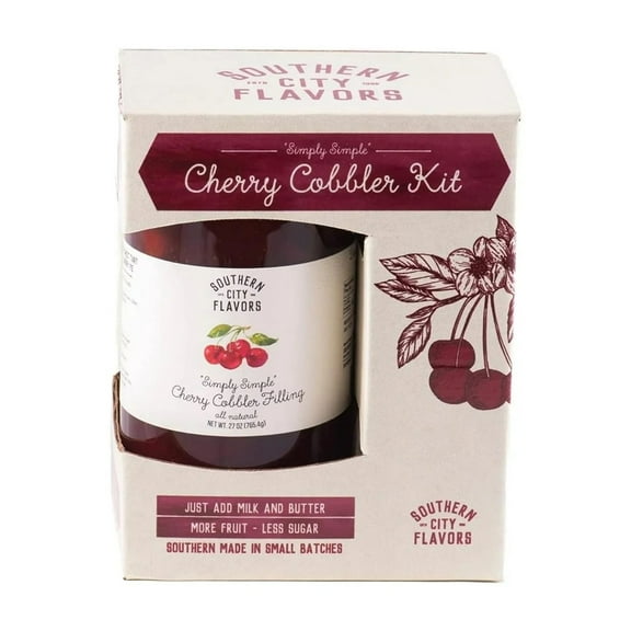SOUTHERN CITY FLAVORS - Cherry Cobbler Kit, 27 OZ - Just add Milk and Butter