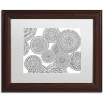 Trademark Fine Art "Mixed Coloring Book 50" Canvas Art by Kathy G. Ahrens, White Matte, Wood Frame