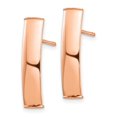 thumbnail image 2 of Primal Gold 14 Karat Rose Gold 5mm Post Earrings, 2 of 4