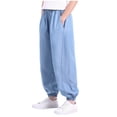 thumbnail image 2 of Crunowin Boys Denim Pants Tencel Material Loose & Breathable Mosquito Resistant, UV Protection Cuffed Summer Jeans Light Blue Size 13-14 Years, 2 of 8