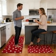 thumbnail image 4 of BotaniNest Valentines Kitchen Mats For Floor Of 2 Black Red Heart Print Holiday Valentine's Kitchen Rugs Non Slip Washable Absorbent Anniversary Wedding Kitchen Runner Rugs, 4 of 4