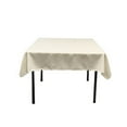 thumbnail image 2 of LA Linen TCpop52x52-IvoryP25 Polyester Poplin Square Tablecloth, Ivory - 52 x 52 in., 2 of 4
