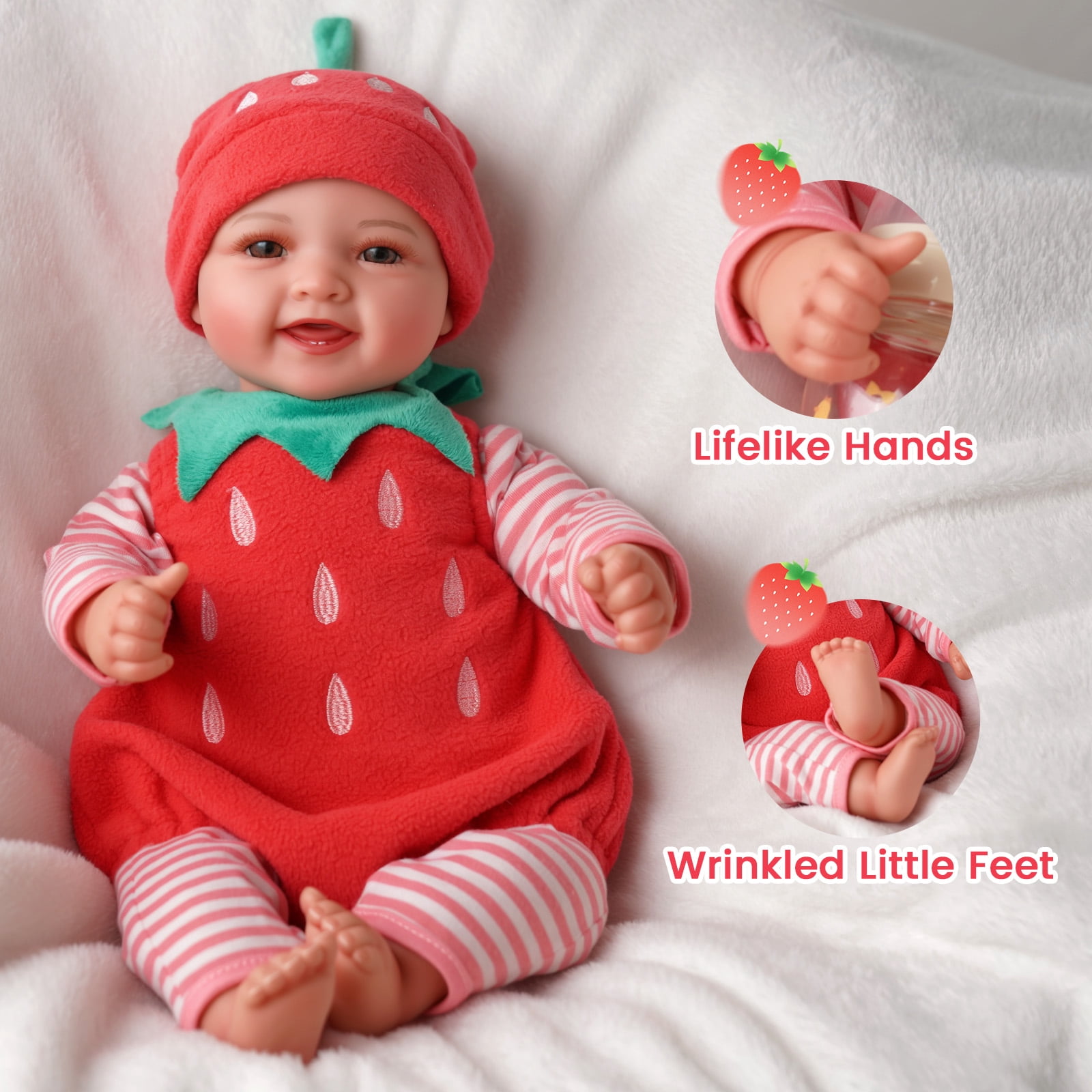 RSG 17-inch Lifelike Reborn Baby Dolls, Newborn Baby Dolls, Full Body Cloth Real Life Baby Dolls with Gift Box for Kids Age 3+