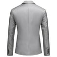 thumbnail image 2 of KaLI_store Mens Blazer Coat Men's Suit Jacket One Button Slim Fit Sport Coat Business Daily Blazer Grey,XL, 2 of 4