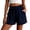BFG34-Navy, variant on Lumtrix Women'S Plus Size Shorts High Waisted Elastic Tie Knot Casual Trendy Summer Comfy Flowy Beach Shorts With Pockets Black XL