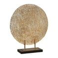 thumbnail image 3 of Uttermost Layan Coastal Marble and Steel Art Glass Charger in Gold/Black, 3 of 5