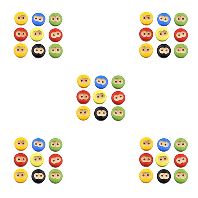 Sonducket 100 Pieces Wood Buttons Mixed Cartoon Button Animals Style Fasteners Accessories Crafts Cute Scrapbooking Monkey Headwear Type2