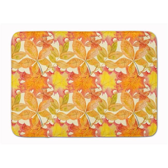 Carolines Treasures BB7497RUG Fall Leaves Watercolor Machine Washable Memory Foam Mat