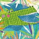 Oopsy Daisy Canvas Wall Art Peeking Jungle Buddies Elephant by Liza Lewis, 14 by 14-Inch
