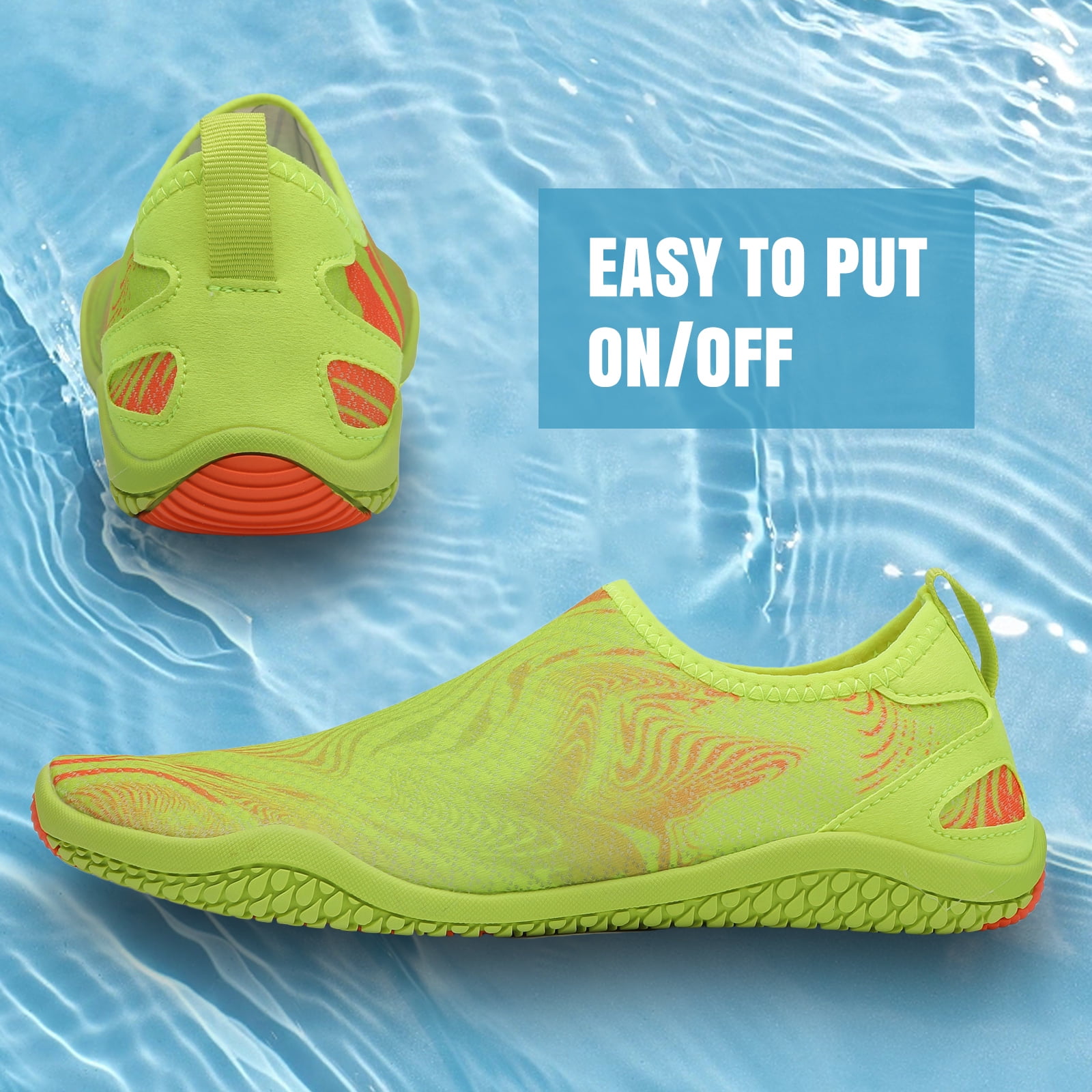 AUXDIQ Water Shoes Womens Mens Outdoor Quick Dry Unisex Sports Aqua Shoes for Beach Diving Snorkeling Surfing