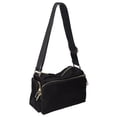 thumbnail image 4 of Bolso de hombro individual con correa negra y letras blancas de Golden Mark, bolso de mensajero de una sola correa de moda, color negro, talla única, 4 of 14