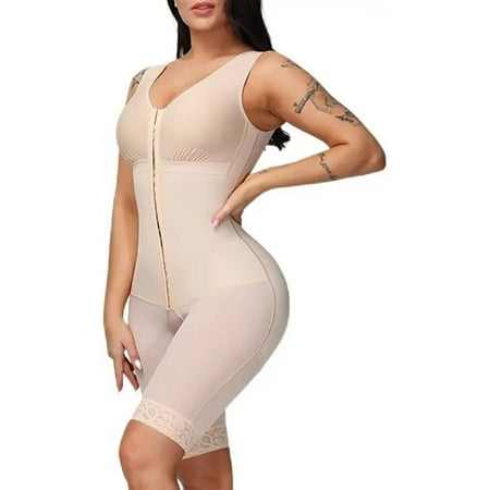 JOSHINE Faja postparto Stage 2 Faja Post Surgery Bbl Tummy Control Bodysuit Beige  XL