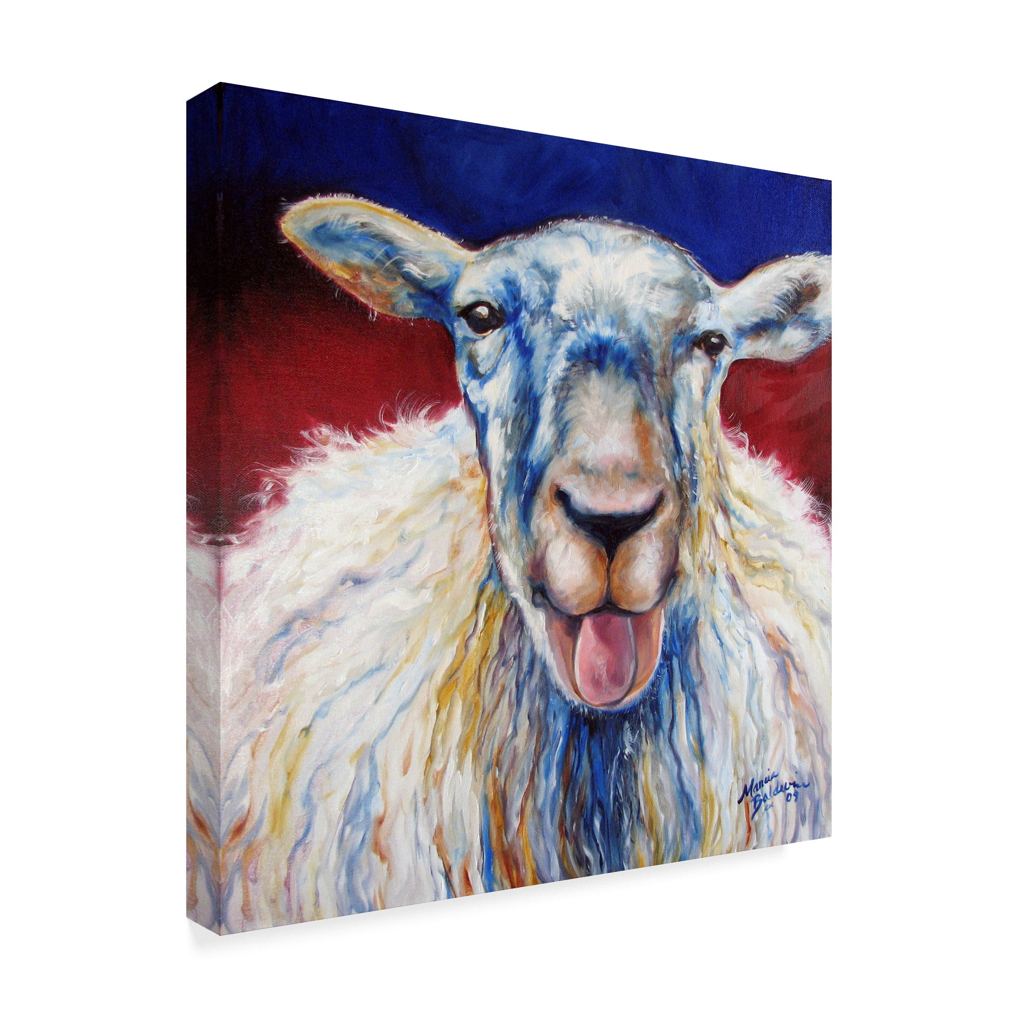 Trademark Fine Art 'Oh Baa Ma' Canvas Art by Marcia Baldwin