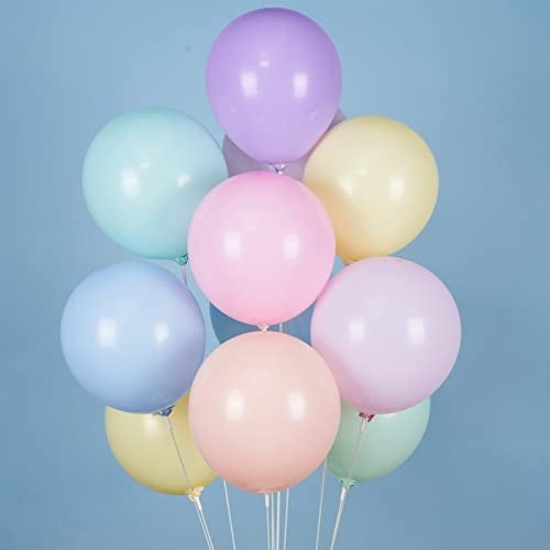 PartyWoo Globos Pastel, 100 piezas 10 en Globos de Colores Pastel en 8 Colores, Globos de Partywoo PartyWoo