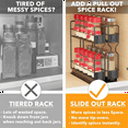thumbnail image 6 of Spice Rack Organizer, 2-Tier Pull Out Seasoning Rack for Kitchen Cabinet, Spice Drawer Organizer Shelf for Small Space, 6 of 6