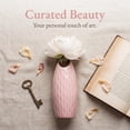 thumbnail image 3 of REGALWOVEN Small Ceramic Bud Modern Cylinder Vase, Matte Ribbed Decorative Flower Vase for Desktop, Shelf & Bathroom, Boho Pink 2.4"L x 2.4"W x 5.1"H, 3 of 6