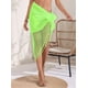 thumbnail image 4 of Pareos de Playa Bohemios para Mujer, Pareos de Transparente para Bikini, Faldas para Trajes de Baño. Verde Brillante Talla Única, 4 of 8
