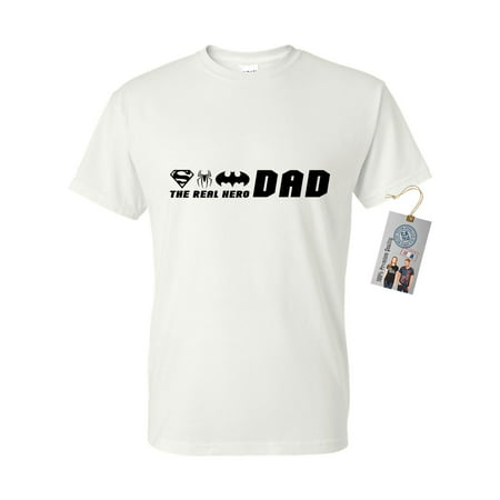 The Real Hero Dad Superhero Fathers Day Mens Short Sleeve T-Shirt