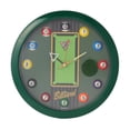thumbnail image 2 of Reloj de pared con forma de bola de billar, mesa de billar redonda de 11,6 pulgadas, ideal para salas de billar, salas de billar, salas de juegos y Verde, 2 of 8