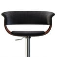 thumbnail image 5 of Trent Home Adjustable Swivel Fabric Bar Stool in Charcoal Gray, 5 of 8