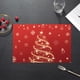 thumbnail image 5 of xihome Juego de manteles individuales de algodn y lino con estampado de alces navideños. Protectores de mesa aislantes. Decoracin para restaurantes y cenas navideñas con temtica del oeste. 30 x 45, 5 of 6